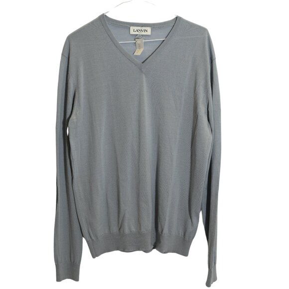 Lanvin Men's Long Sleeve Lightweight V-Neck Sweater Very Good Condition - Picture 1 of 12